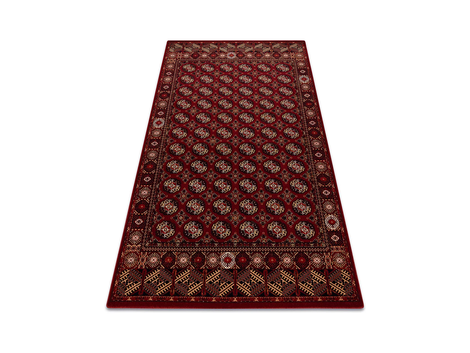 Tapis en laine OMEGA BUCHARA Cadre, cercles rubis 200x300 cm