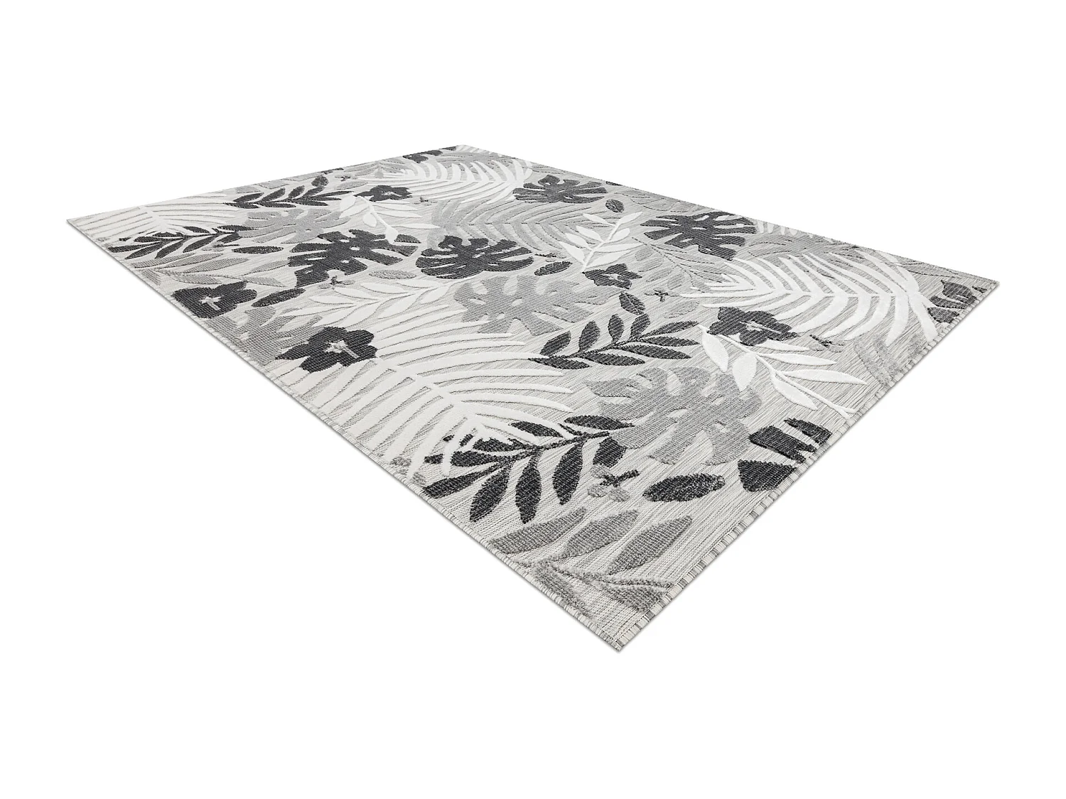 Tapis Structurel BOTANIC 65245 Feuilles de monstère tissé à plat su 157x220 cm