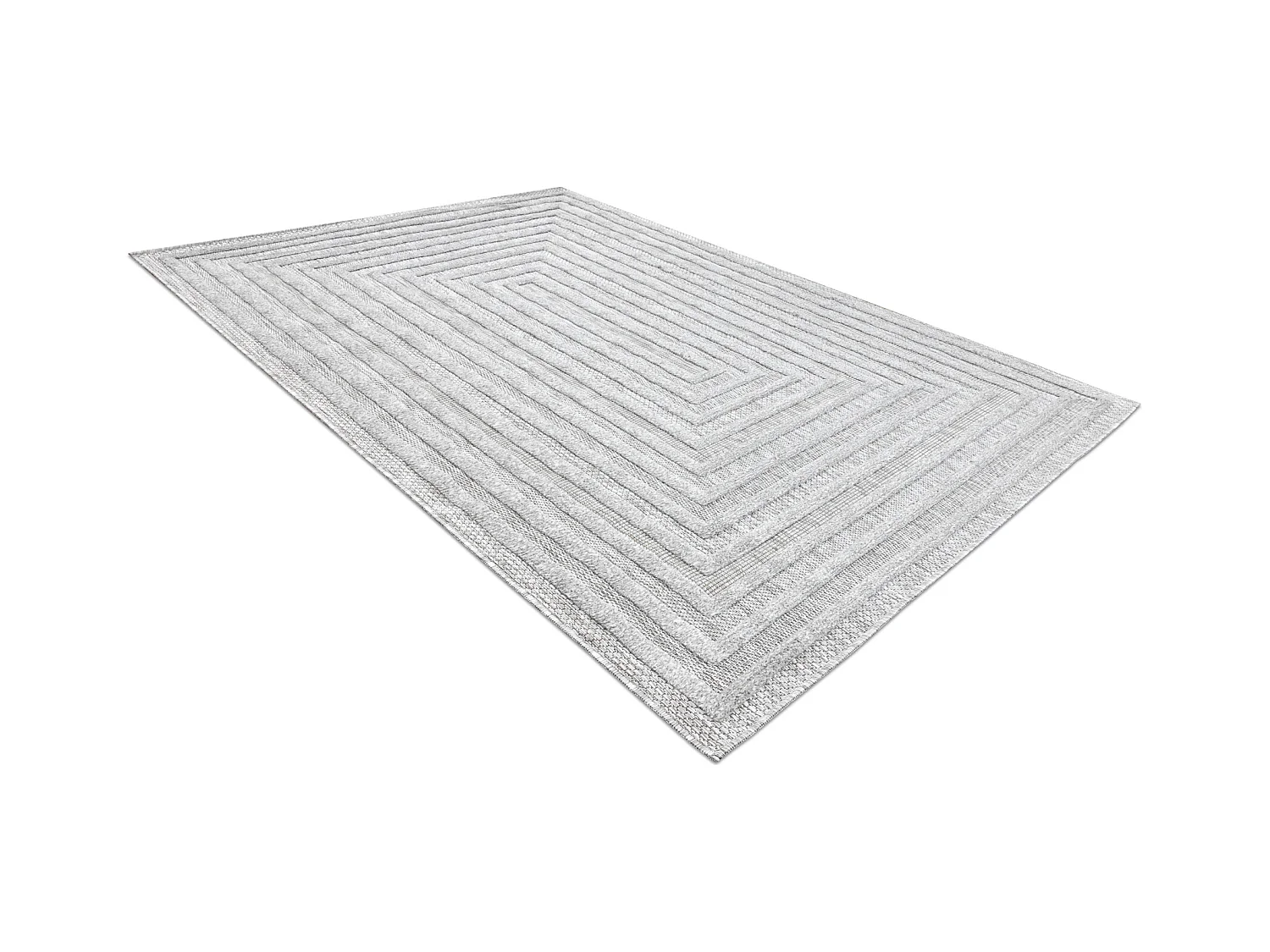 Tapijt SANTO SISAL 0999 geometrisch grijs 120x170 cm