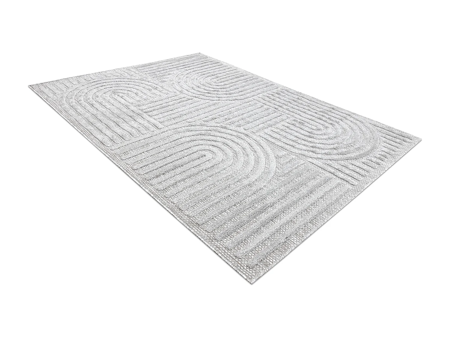 Tapis SANTO SIZAL 0989 géométrique gris  140x190 cm