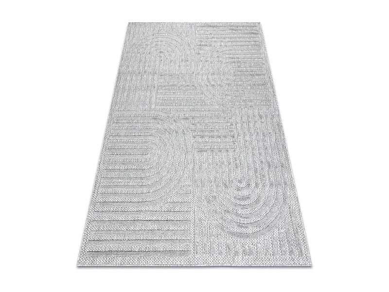Tapis SANTO SIZAL 0989 géométrique gris  140x190 cm
