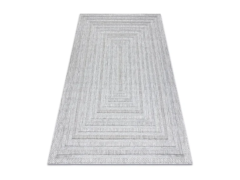 Tapijt SANTO SISAL 0999 geometrisch grijs 140x190 cm
