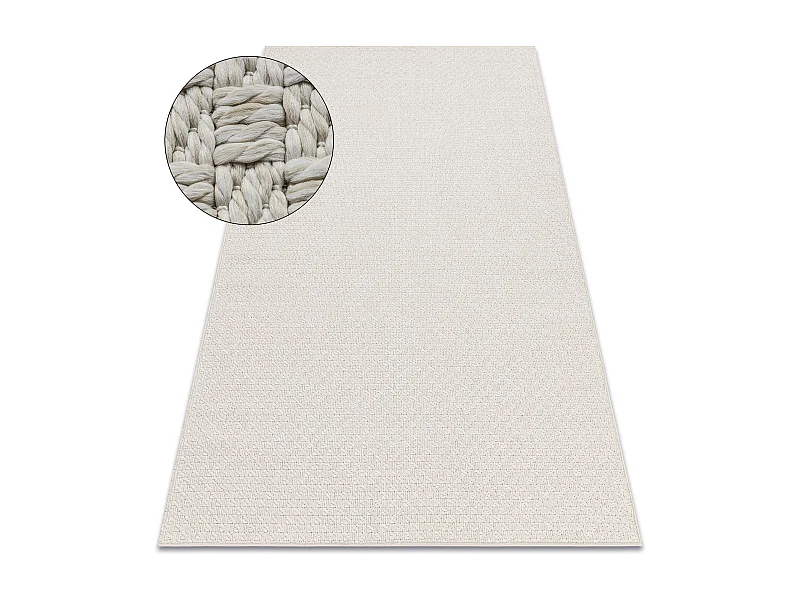 Tapijt ORIGI 3661 crème - platgeweven SISAL - koord 58x100 cm