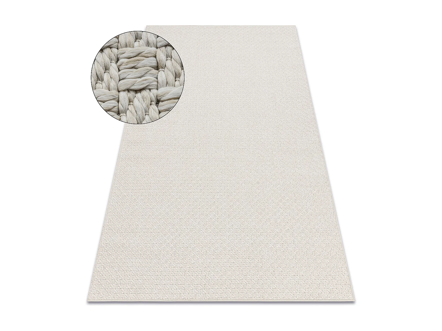 Tapis ORIGI 3661 crème - ficelle SISAL tissée à plat 116x170 cm
