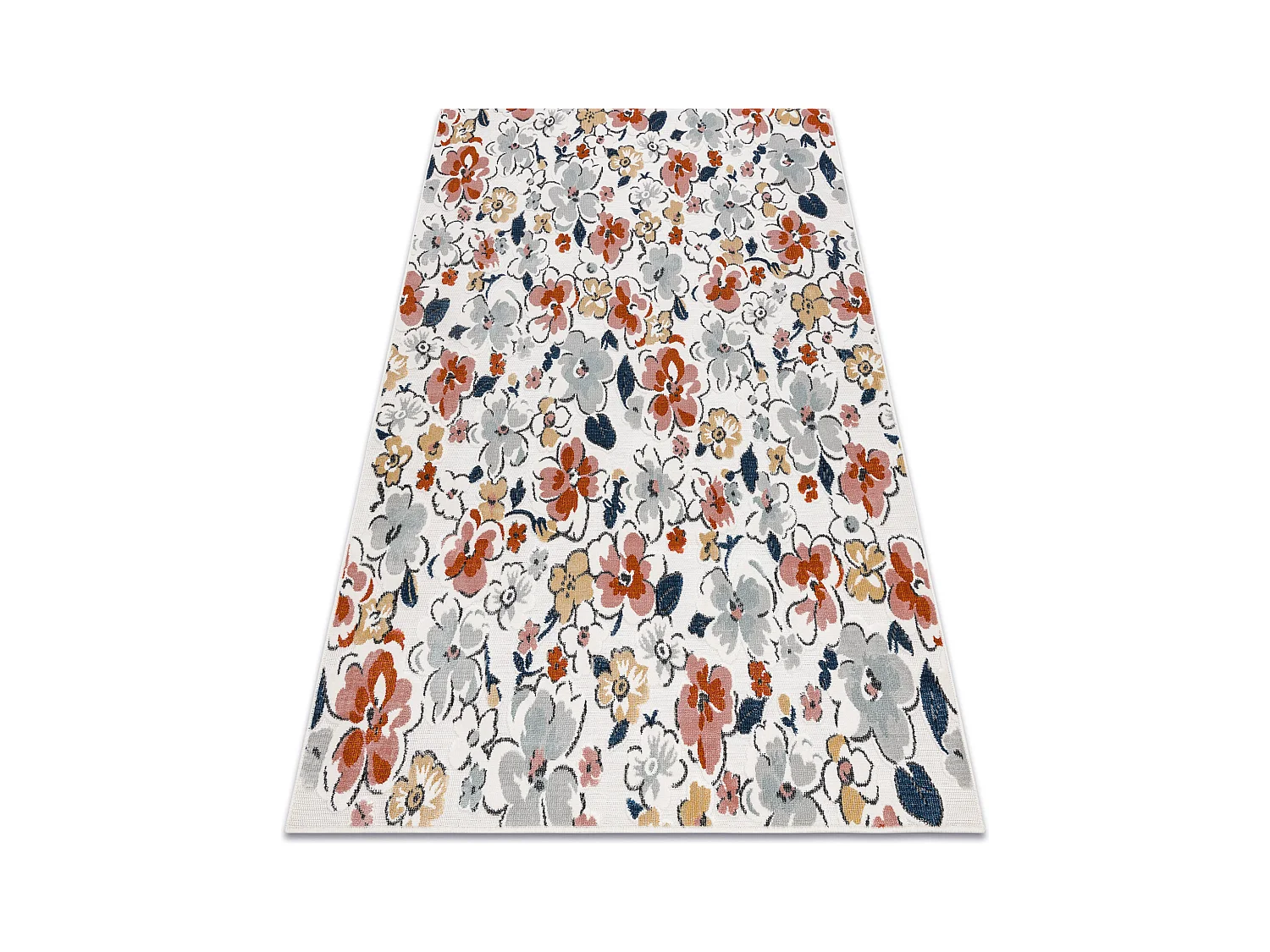 Tapis Structurel BOTANIC 65239 fleurs, tissé à plat sur balcon, terr 176x270 cm