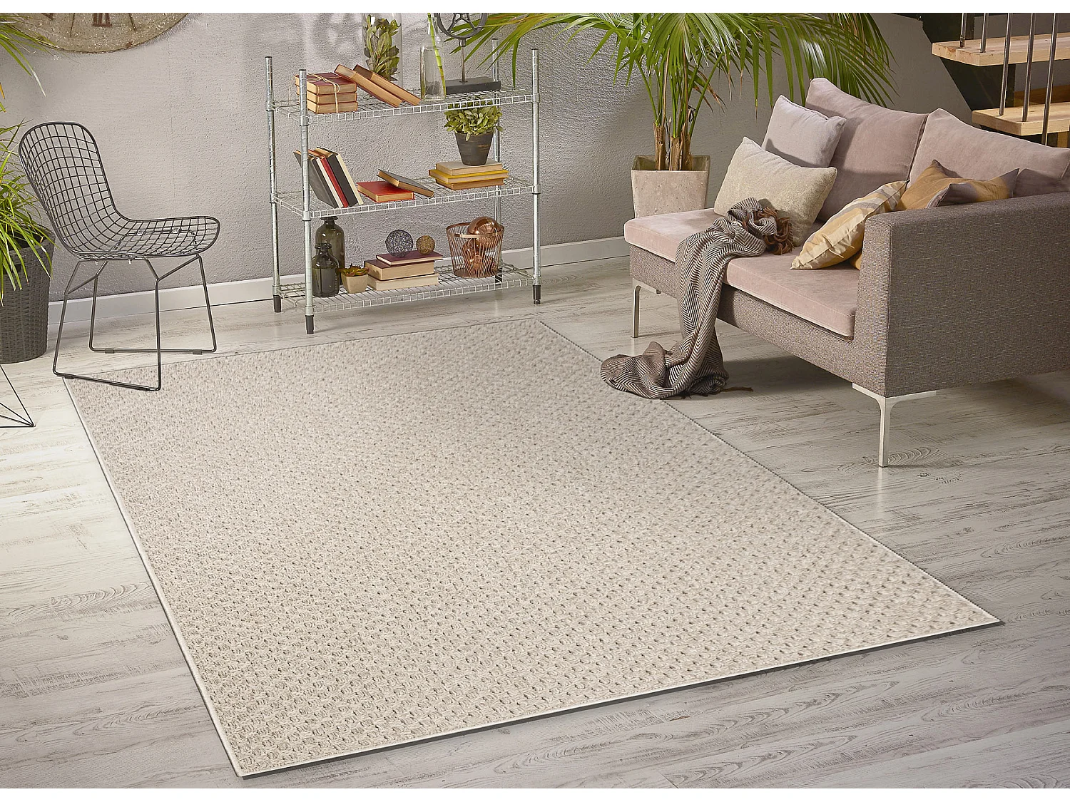 Tapis ORIGI 3661 beige - ficelle SISAL tissée à plat 194x290 cm