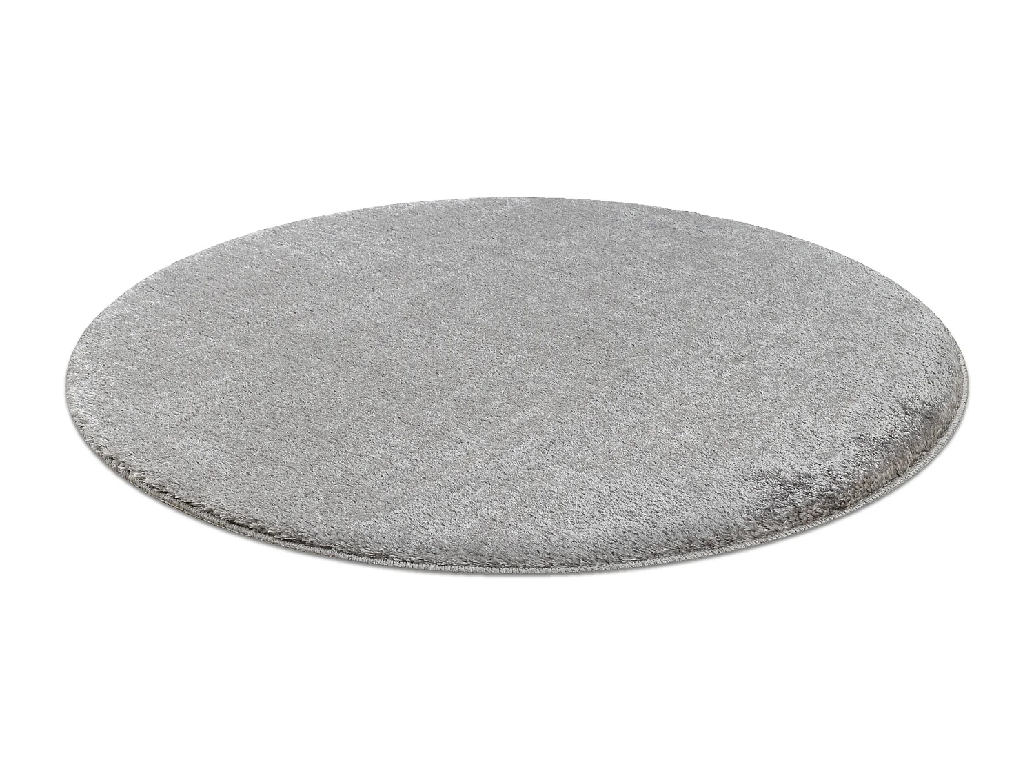 Tapis de salle de bain SANTA cercle plaine, antidérapant, doux - gris cercle 50 cm