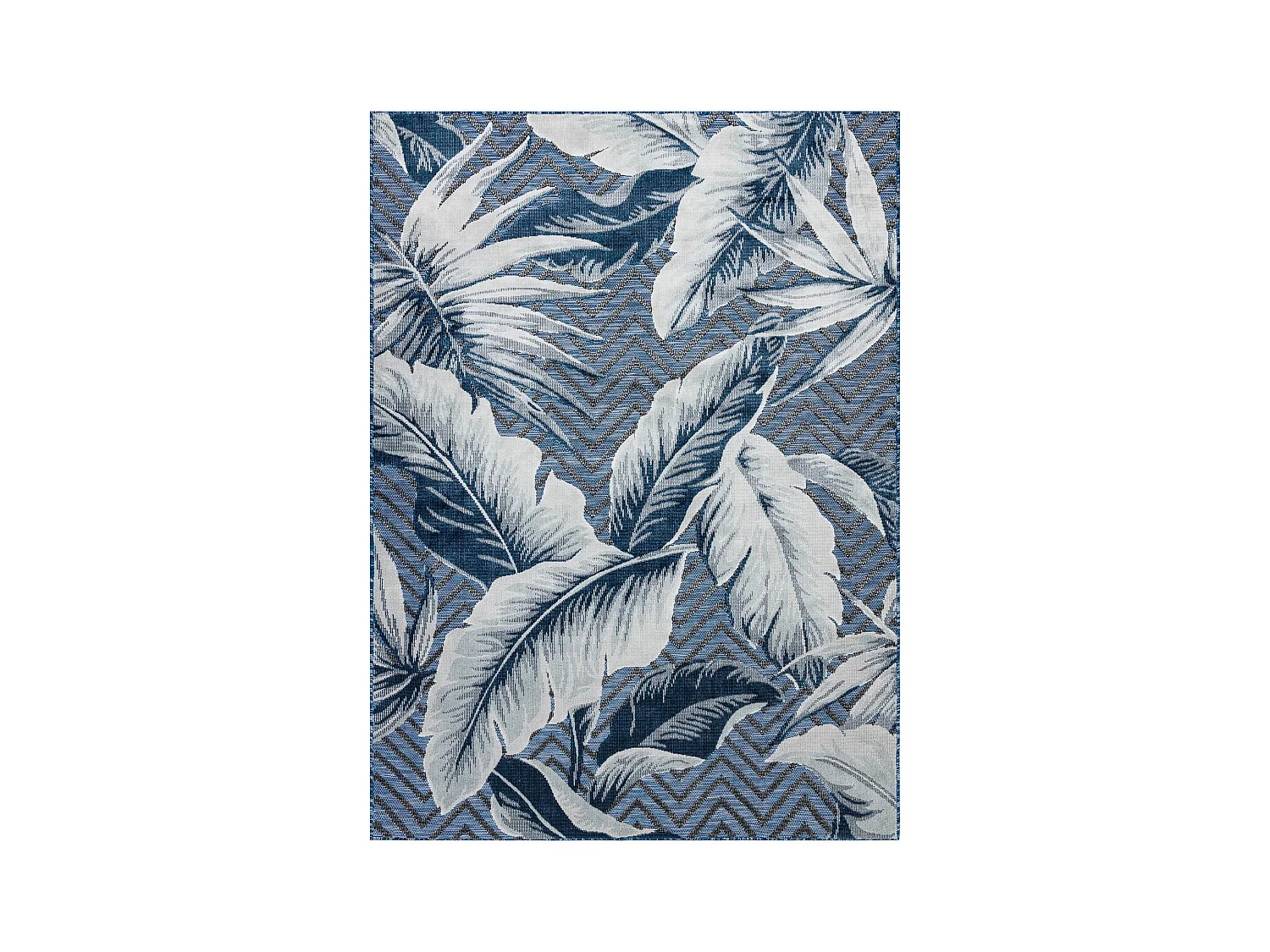 Tapis Structurel BOTANIC 65242 Plumes, zigzag, tissé à plat sur balc 157x220 cm