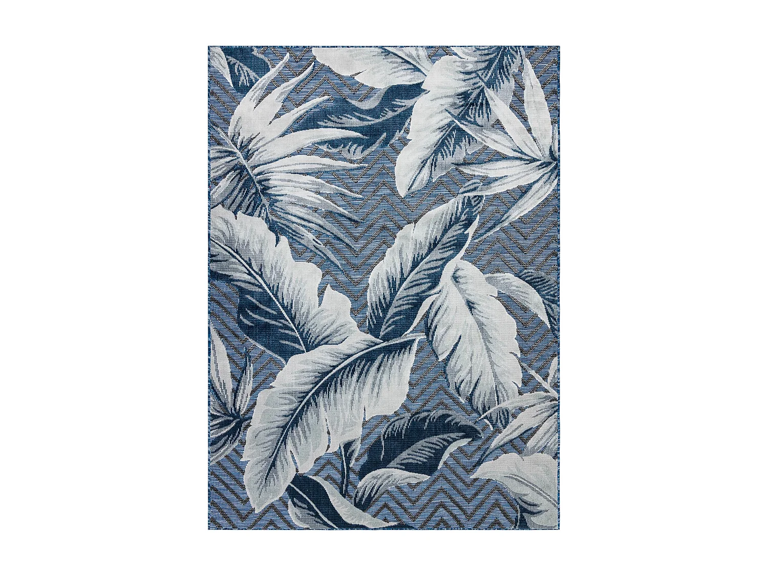 Tapis Structurel BOTANIC 65242 Plumes, zigzag, tissé à plat sur balc 157x220 cm