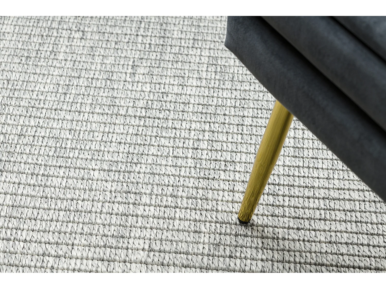 Tapis ORIGI 3583 gris - ficelle SISAL tissée à plat 233x330 cm
