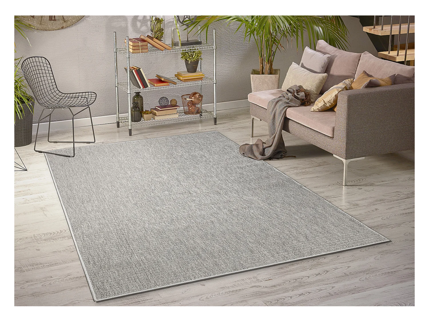 Tapis ORIGI 3583 gris - ficelle SISAL tissée à plat 233x330 cm