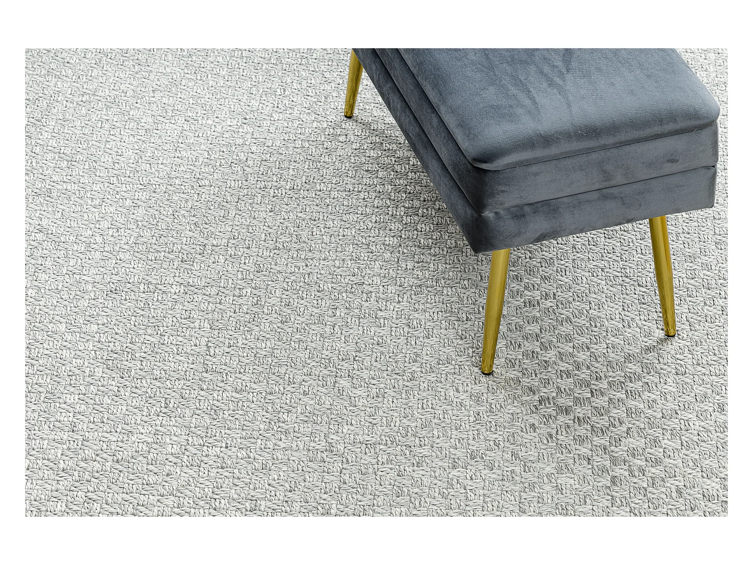 Tapis ORIGI 3661 gris - ficelle SISAL tissée à plat 58x100 cm