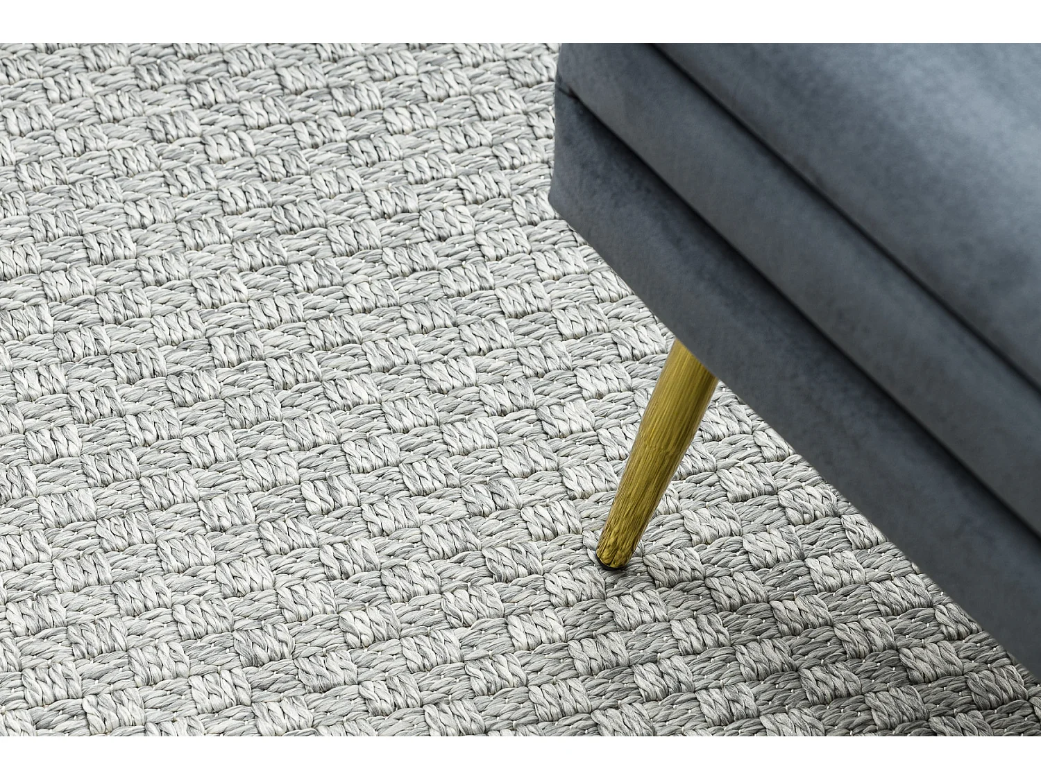 Tapis ORIGI 3661 gris - ficelle SISAL tissée à plat 58x100 cm
