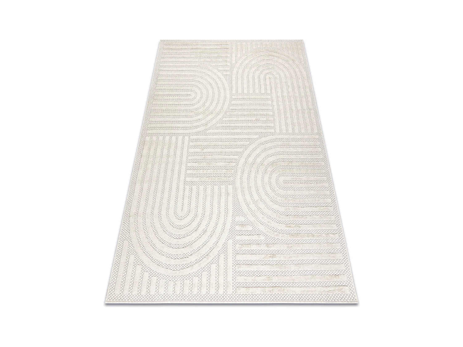 Tapis SANTO SIZAL 0989 géométrique blanc 140x190 cm