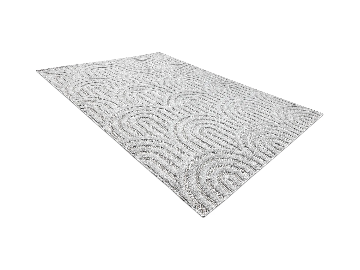 Tapijt SANTO SISAL 0537 geometrisch grijs 120x170 cm