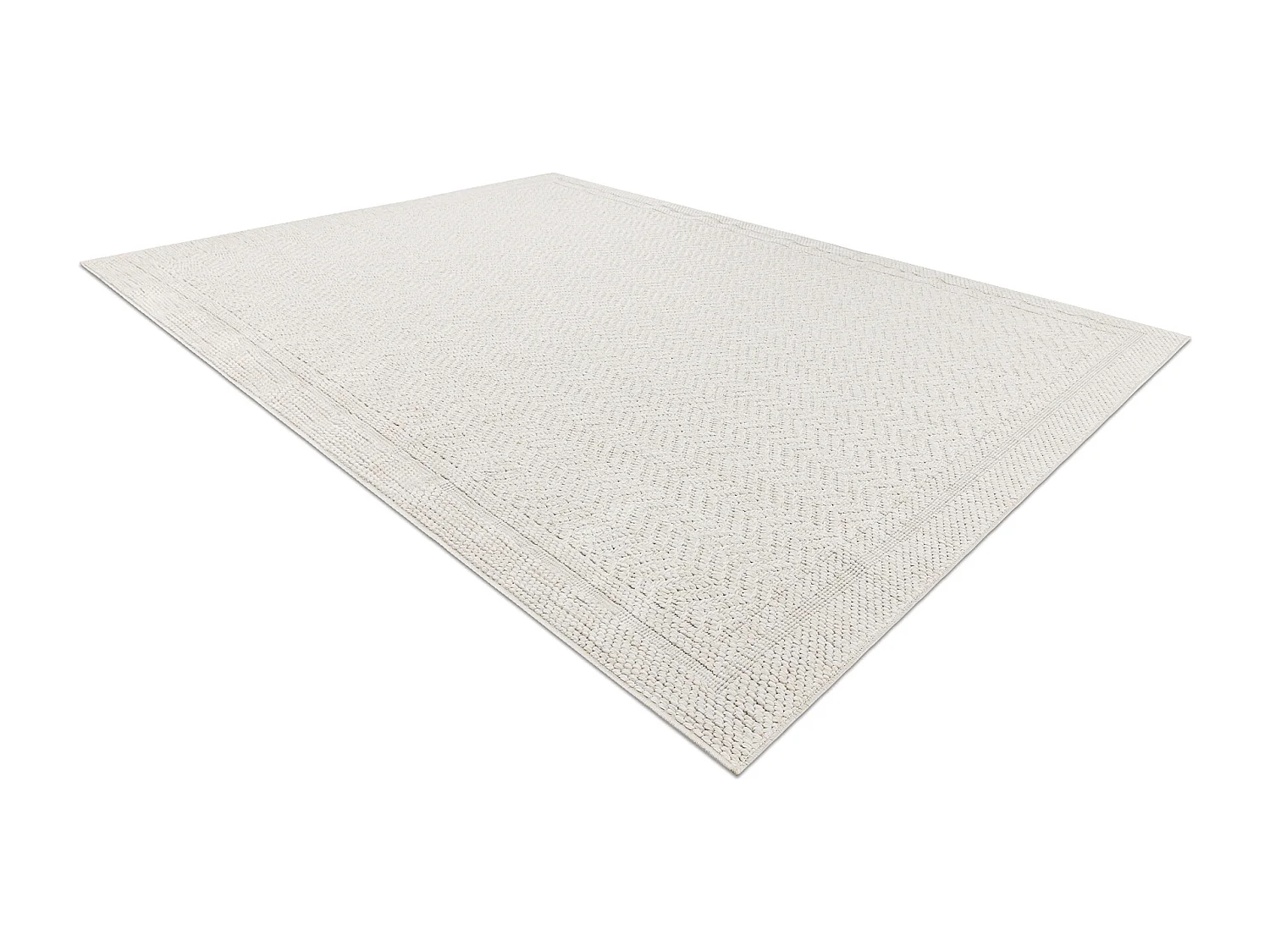 Teppich ORIGI 3739 creme - Rahmen, Fischgrät flachgewebte SISAL schnu 58x100 cm