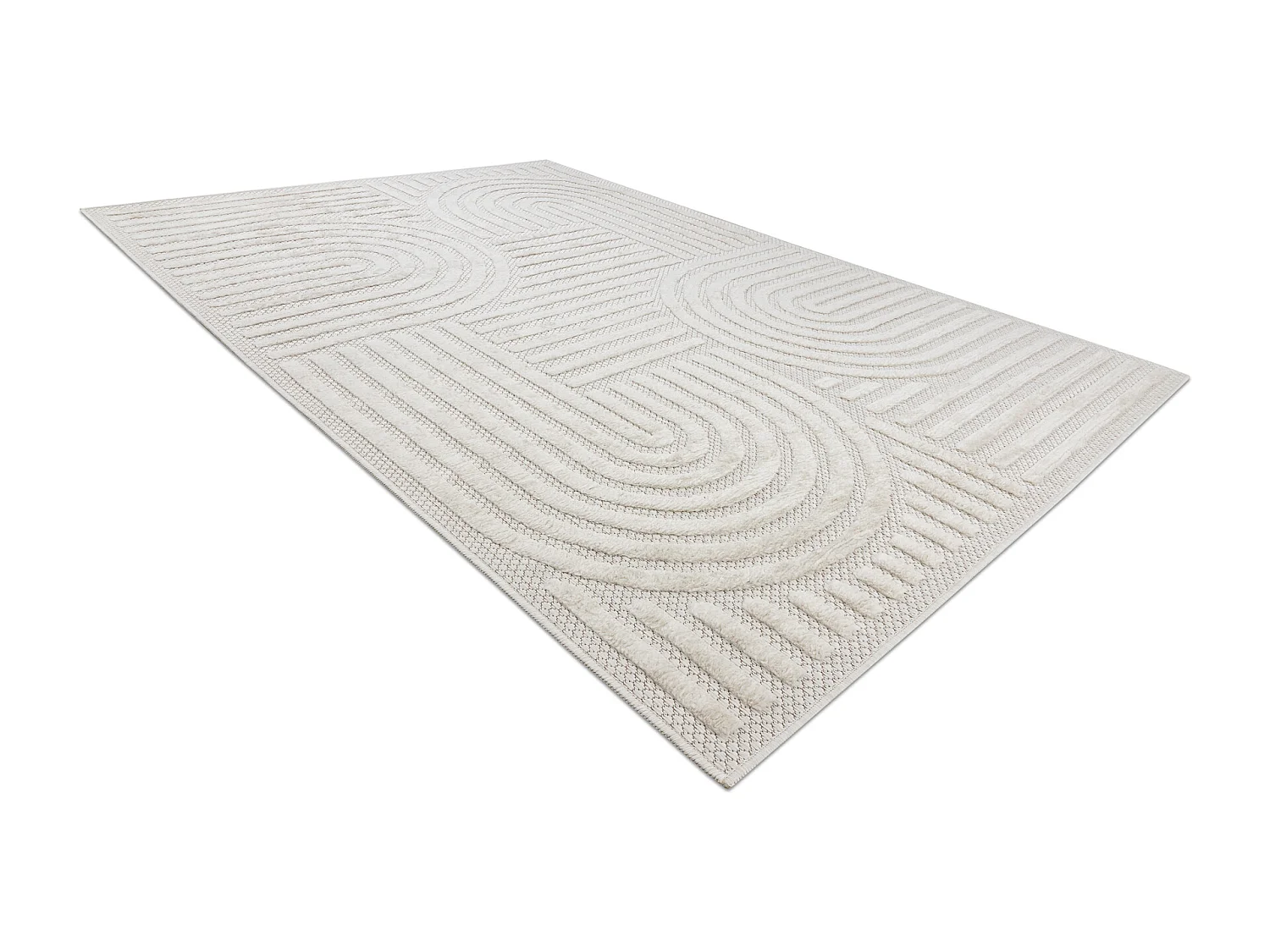 Tapijt SANTO SISAL 0989 geometrisch wit 160x220 cm