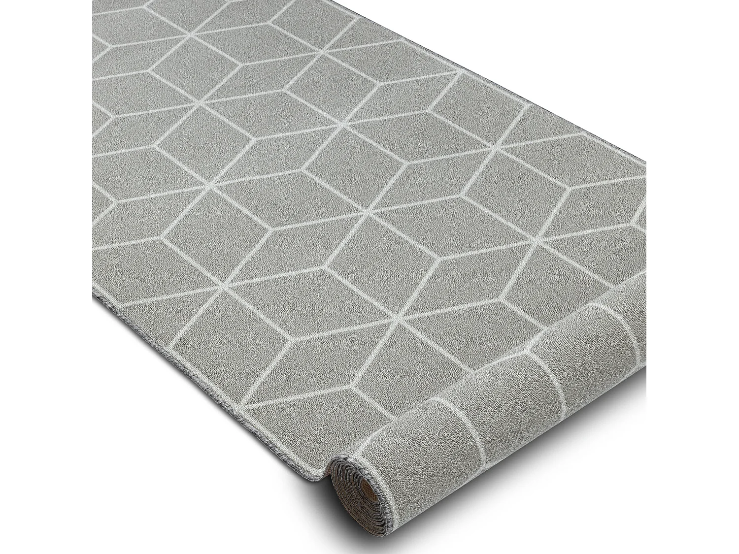 TAPIS DE COULOIR antidérapant CUBE la gomme gris 110x930 cm