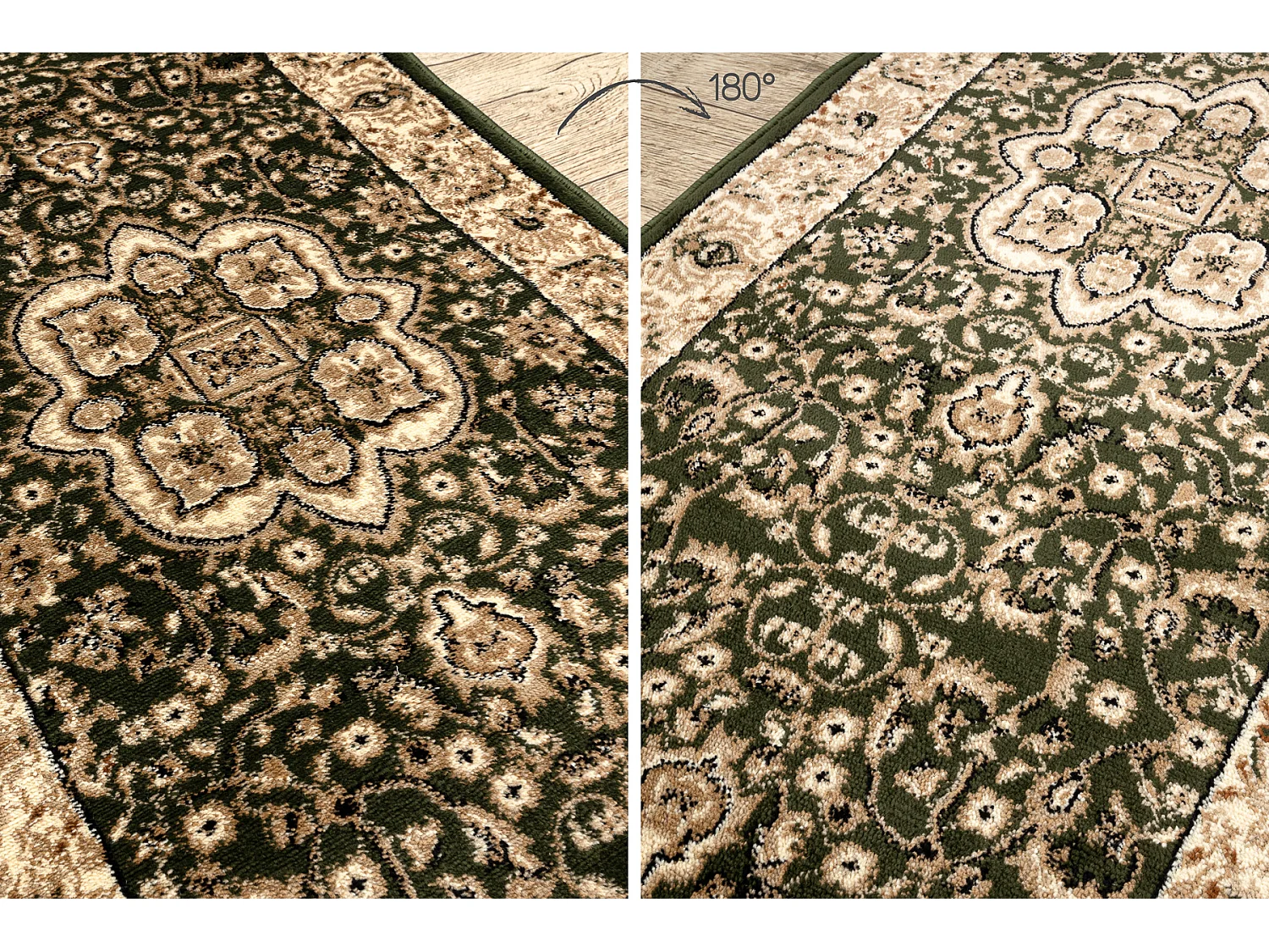 Tapis de couloir HEAT-SET ROYAL AGY 0521 vert 80x1350 cm