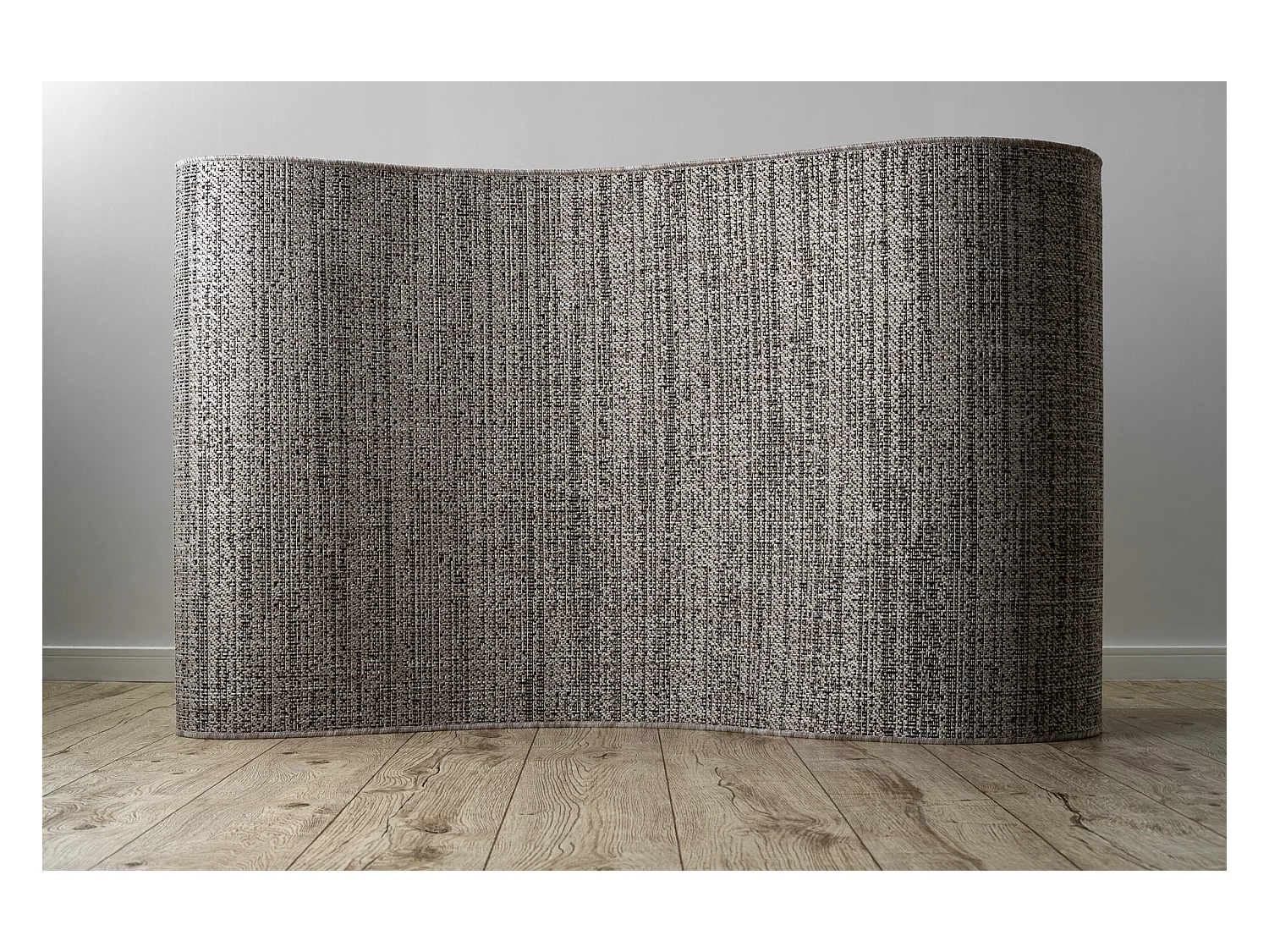 Vloerbekleding SISAL FLOORLUX patroon 20389 zilver / zwart 70x690 cm
