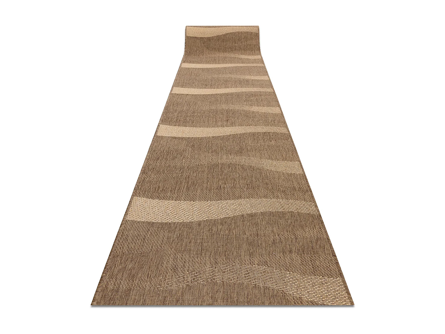 TAPIS DE COULOIR SIZAL FLOORLUX modèle 20212 café / mais 100x680 cm