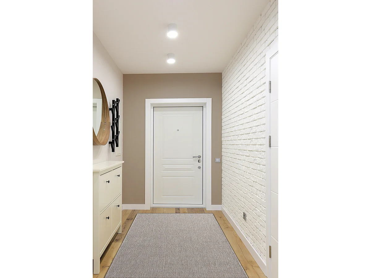 TAPIS DE COULOIR SIZAL FLOORLUX modèle 20433 argentin LISSE 70x730 cm