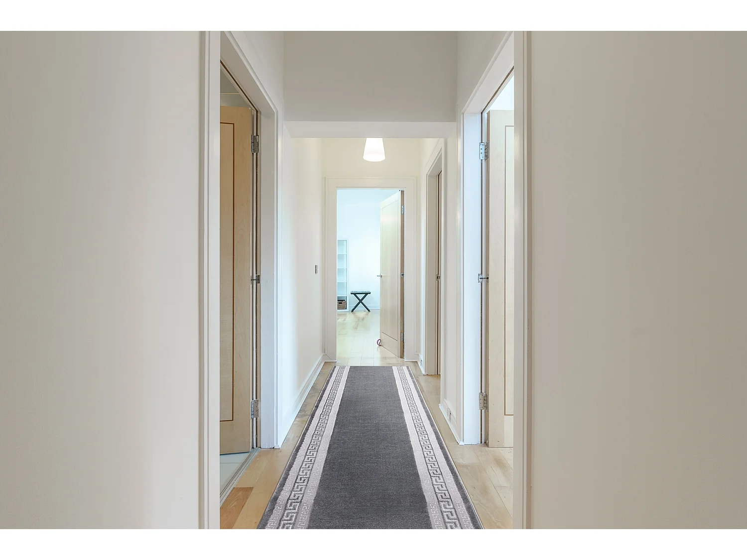 Tapis de couloir Structural MEFE 2813 Cadre, clé grecque deux niveaux 200x110 cm