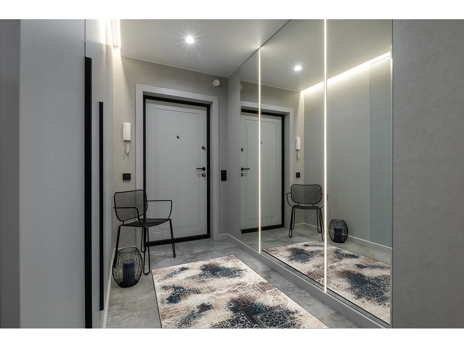 Loper antislip PATCHWORK vintage, gom beige 67x610 cm