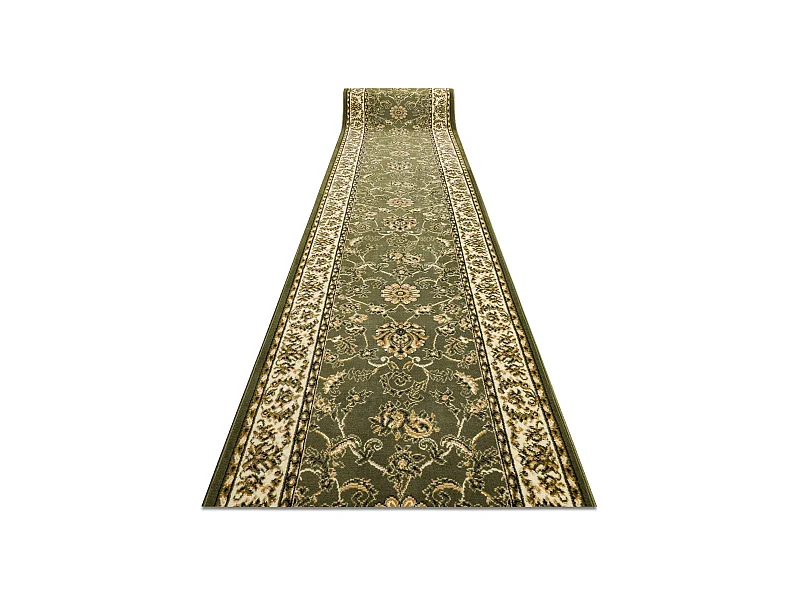 TAPIS DE COULOIR BCF MORAD Klasyk classique olive verte 100x870 cm