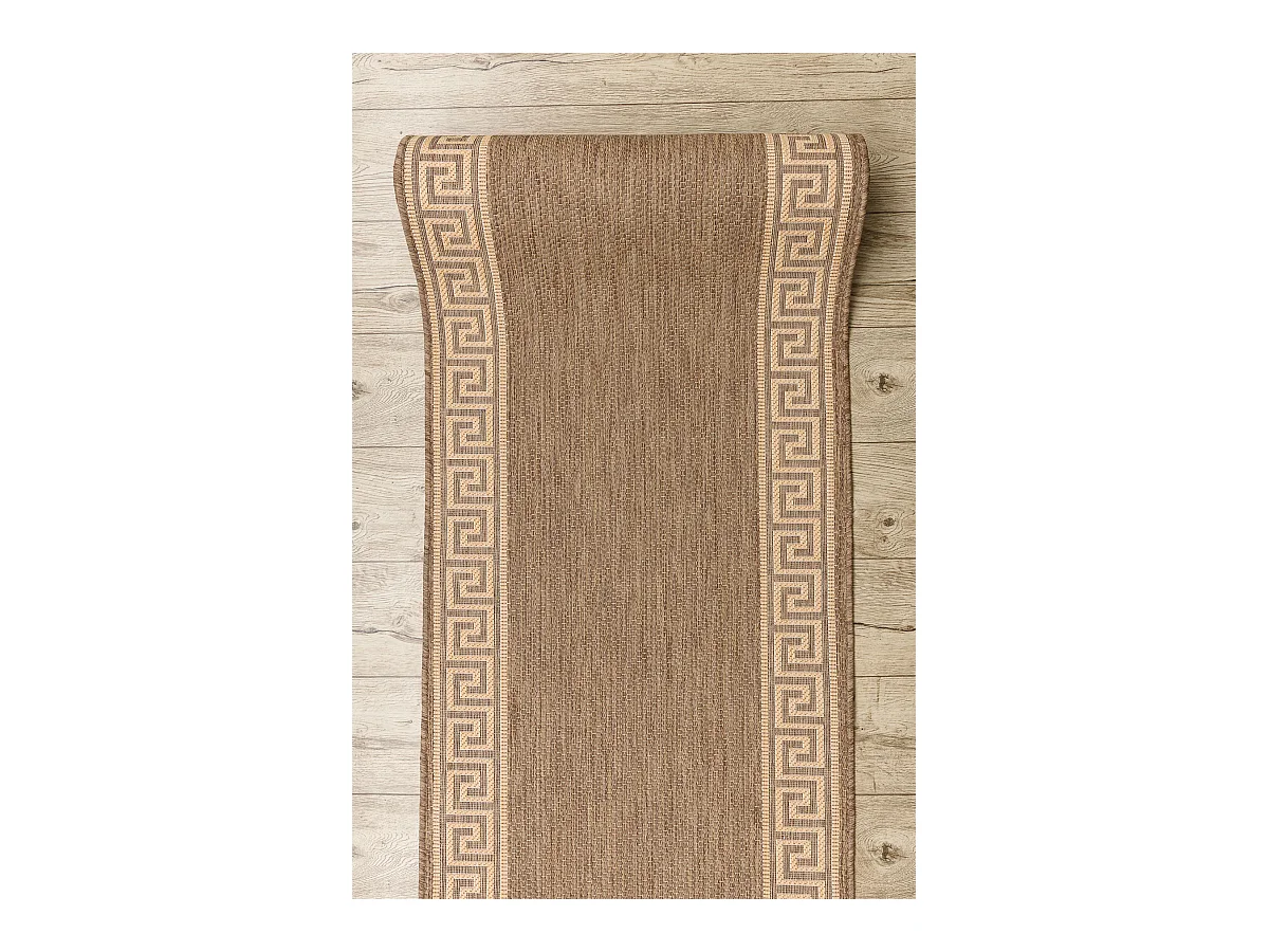 TAPIS DE COULOIR SIZAL FLOORLUX modèle 20014 café / mais 100x720 cm