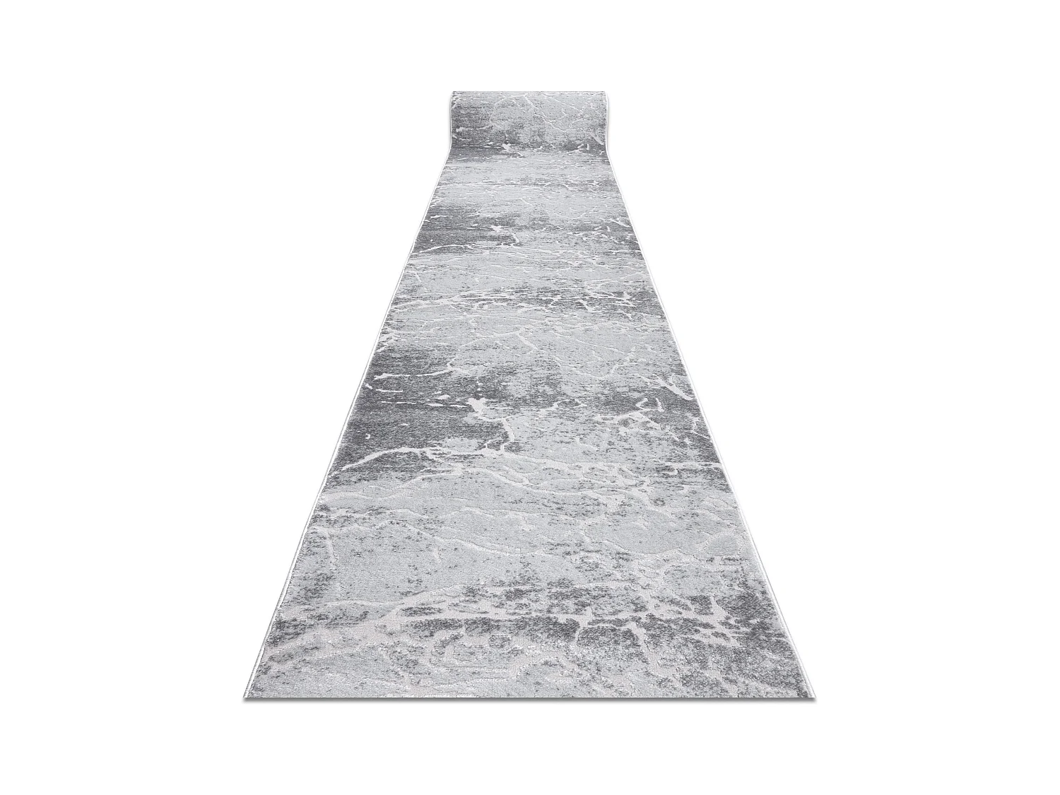 Tapis de couloir Structural MEFE 6182 deux niveaux de molleton gris 100x590 cm