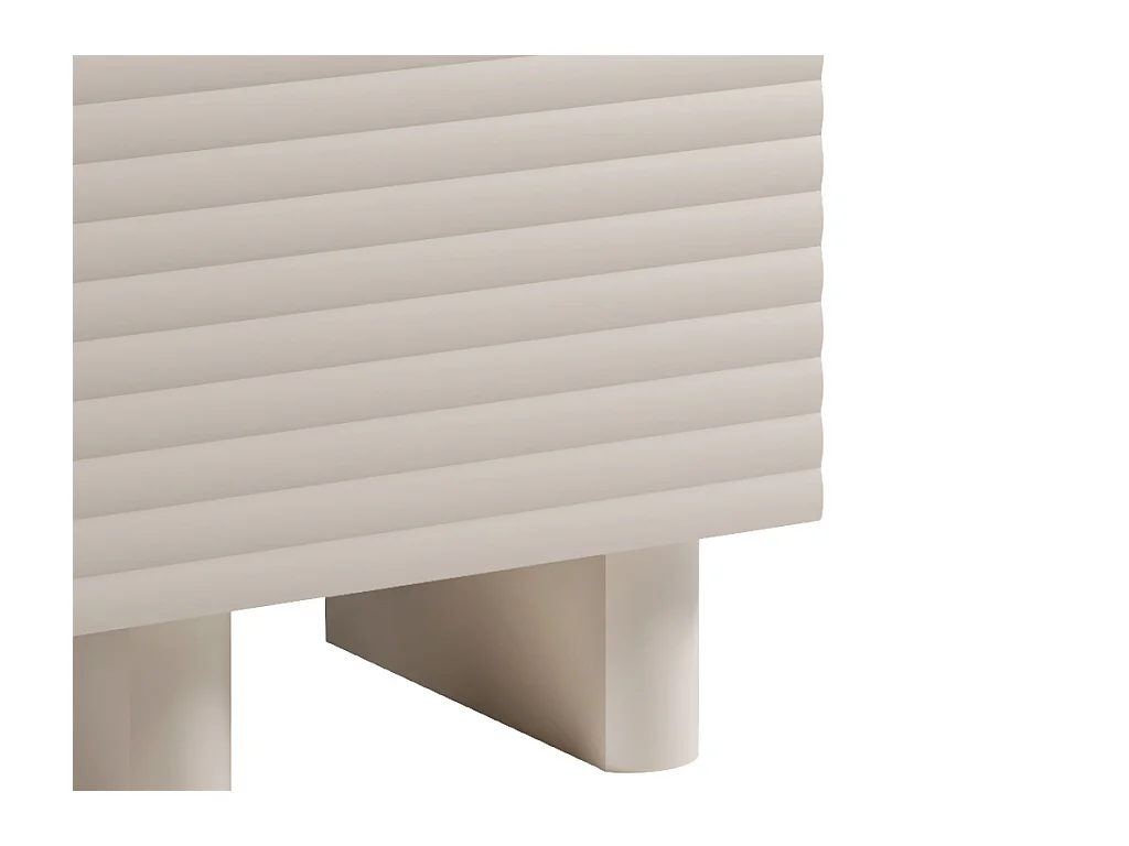 Sæt med Sæt med 2 sengeborde med 1 låge - MDF - Beige - LUDIMA