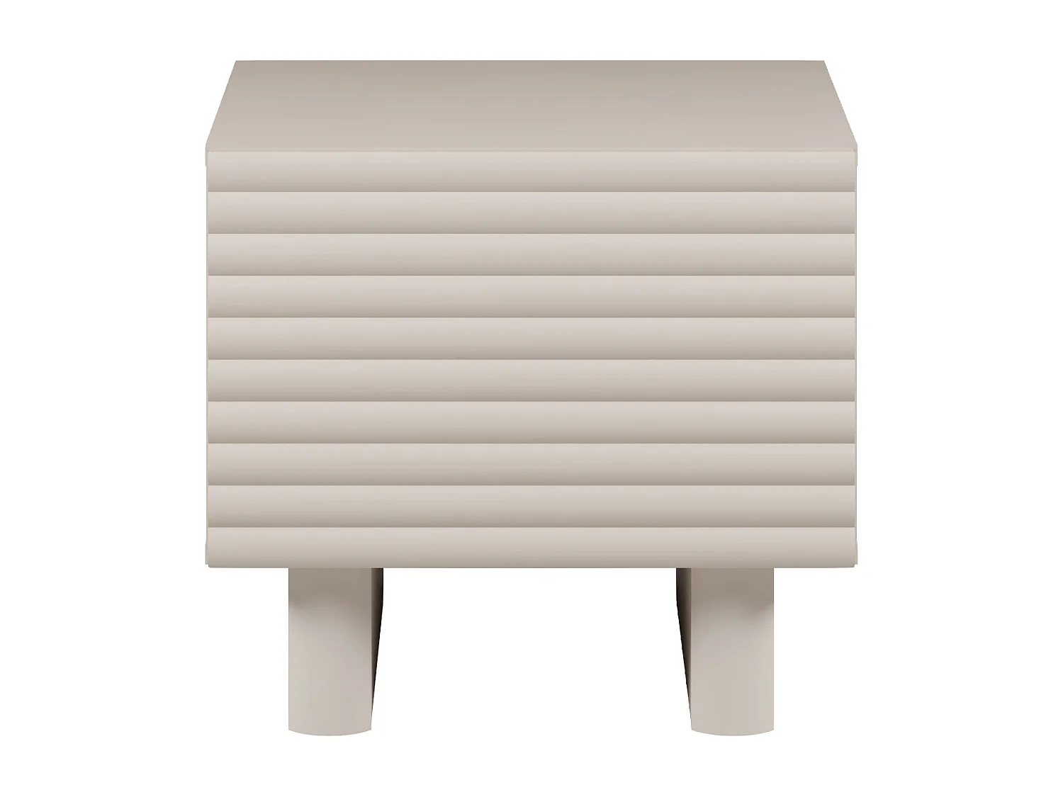 Conjunto de 2 mesas de cabeceira 1 porta MDF bege - LUDIMA