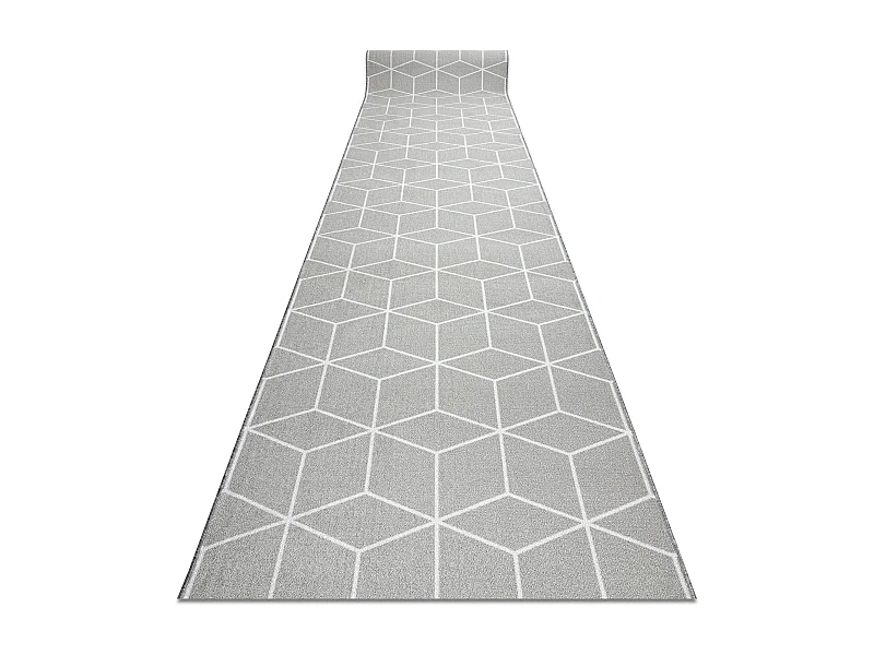 TAPIS DE COULOIR antidérapant CUBE la gomme gris 90x460 cm