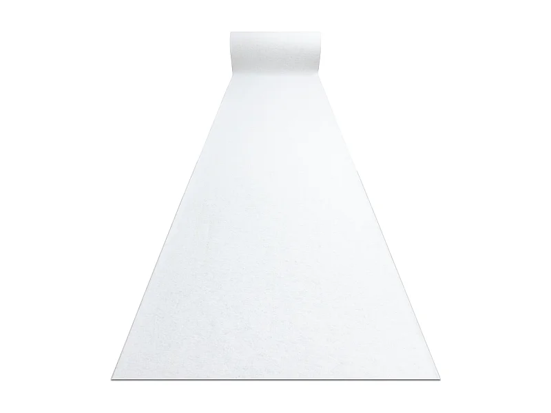 TAPIS DE COULOIR ANTIDÉRAPANT RUMBA 1950 Mariage couleur unique blanc 80x730 cm