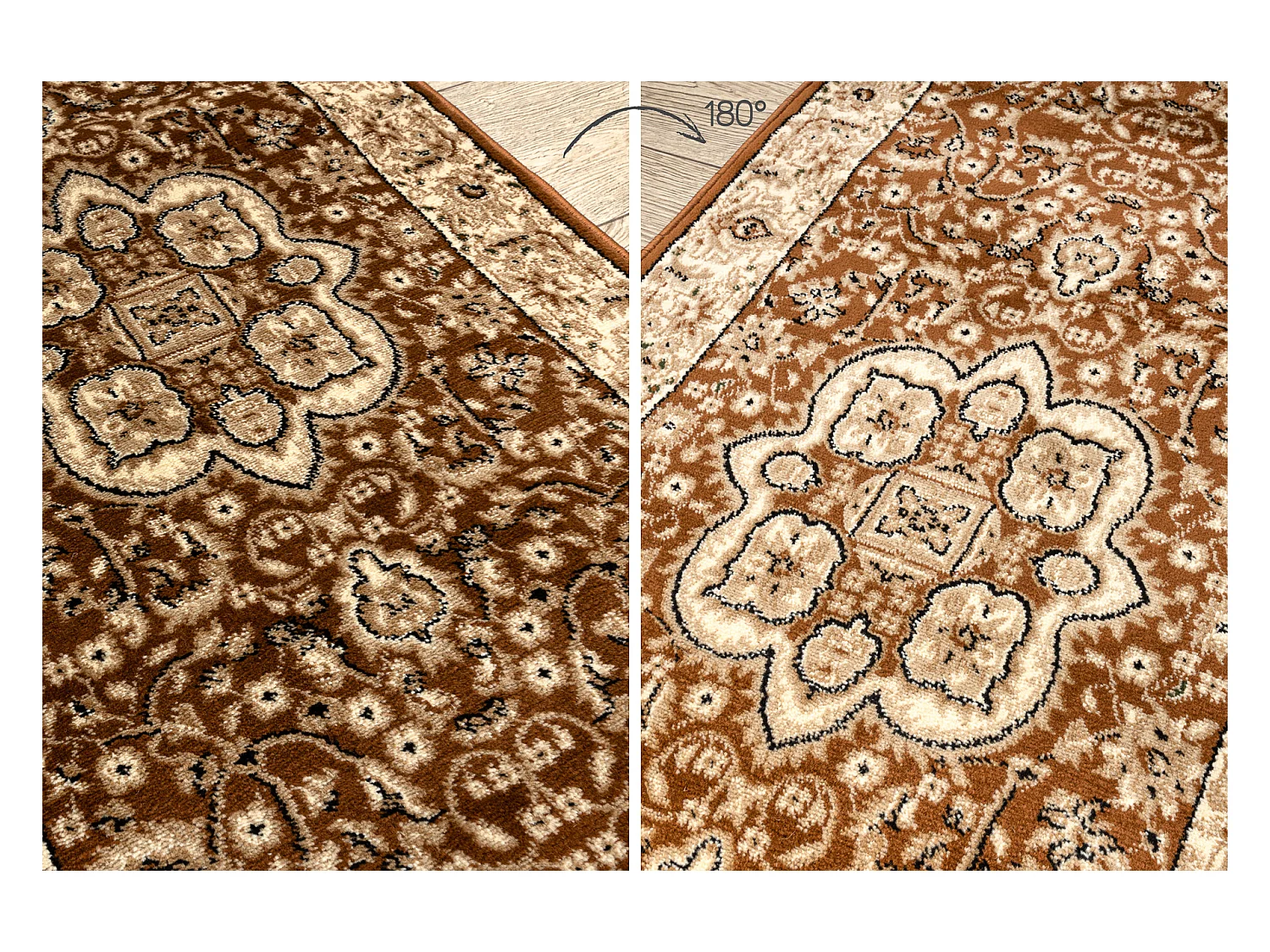 Tapis de couloir HEAT-SET ROYAL AGY 0521 marron 150x540 cm