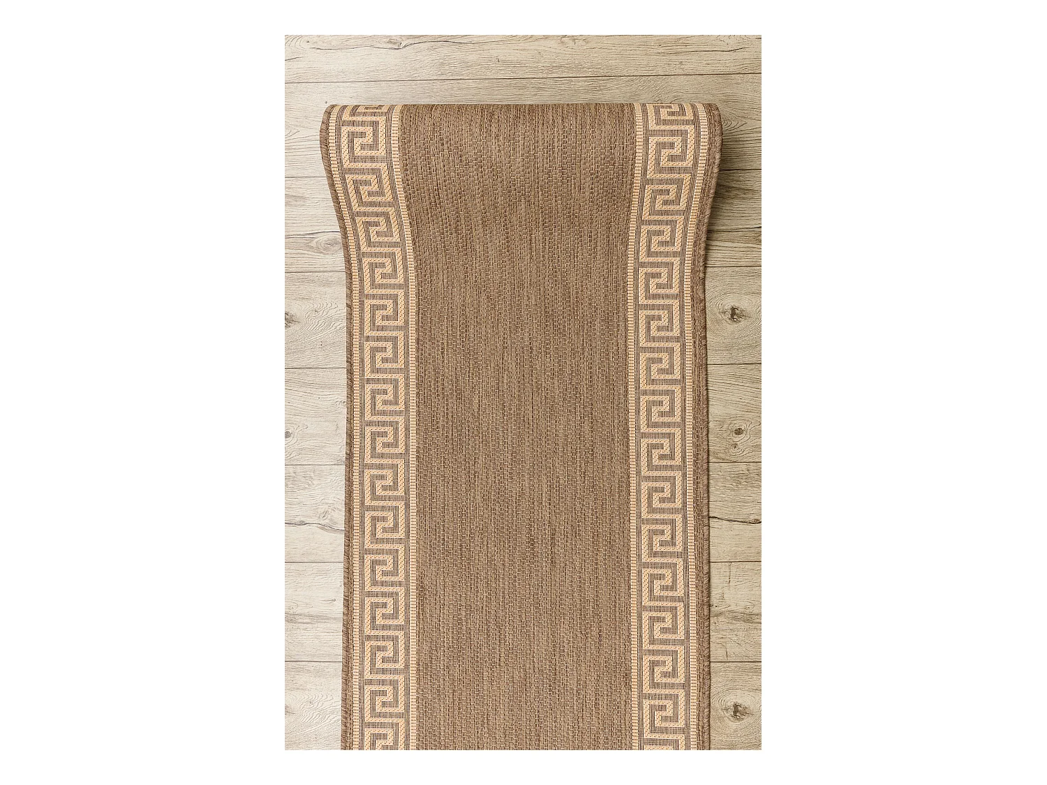 TAPIS DE COULOIR SIZAL FLOORLUX modèle 20014 café / mais 100x570 cm