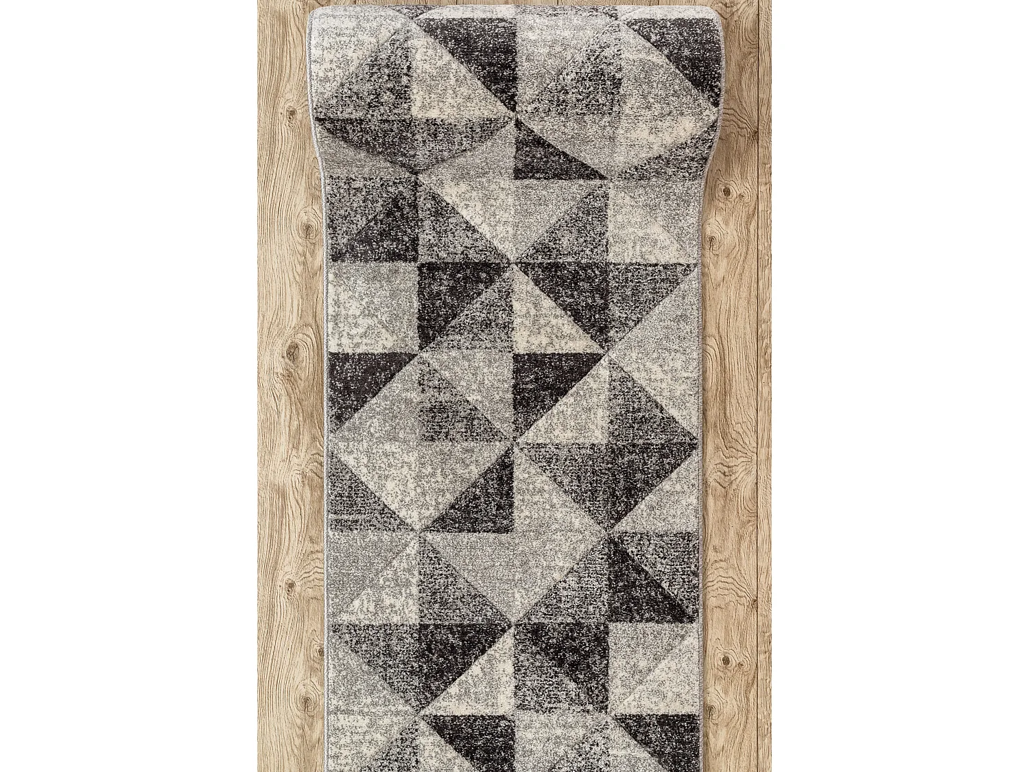 Tapis de couloir FEEL 5672/16811 TRIANGLES gris / anthracite / crème 70x670 cm