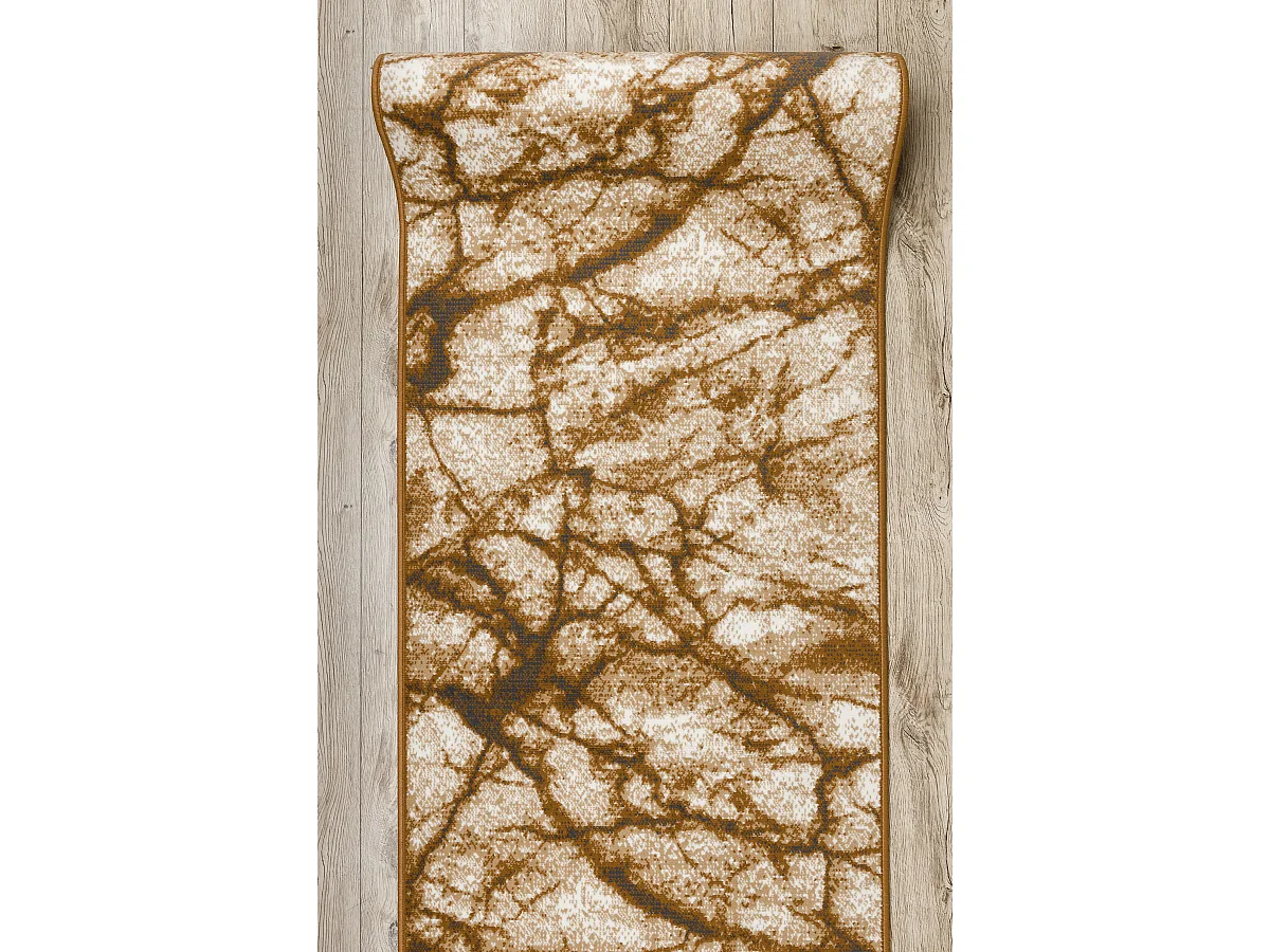 Vloerbekleding BCF MORAD Marmur Marmer beige / grijs goud 70x870 cm