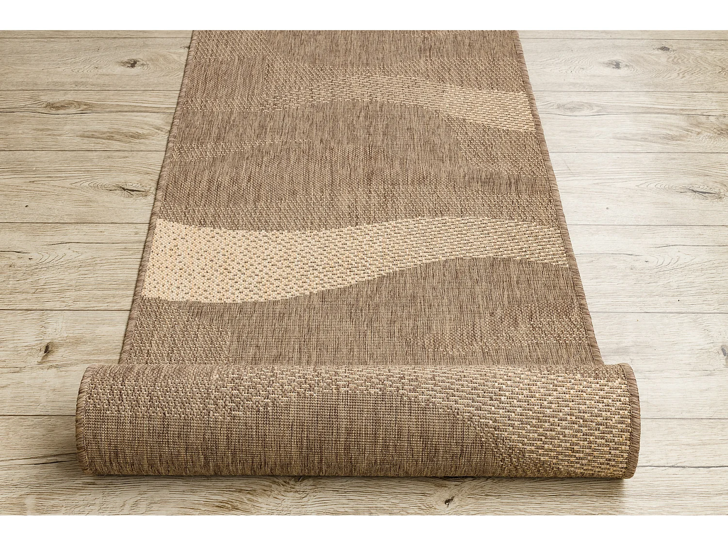 TAPIS DE COULOIR SIZAL FLOORLUX modèle 20212 café / mais 70x900 cm