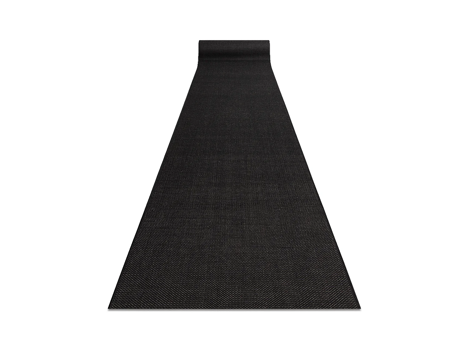 TAPIS DE COULOIR SIZAL FLOORLUX modèle 20433 noir LISSE 80x810 cm