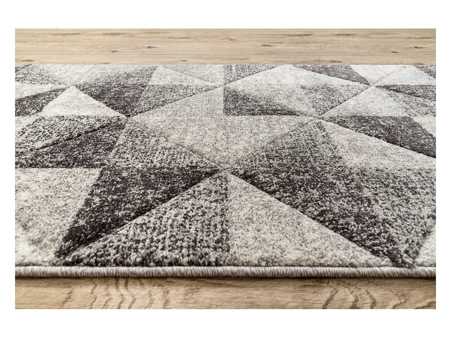 Tapis de couloir FEEL 5672/16811 TRIANGLES gris / anthracite / crème 70x730 cm