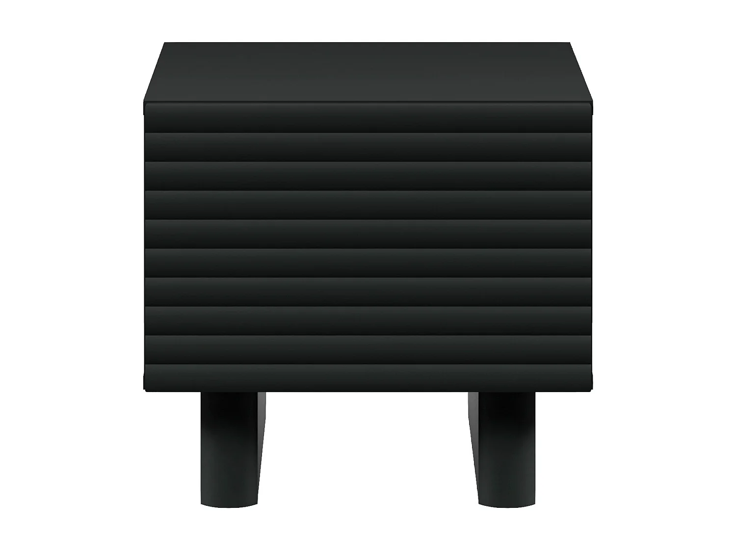 Conjunto de 2 mesas de cabeceira 1 porta MDF preto - LUDIMA