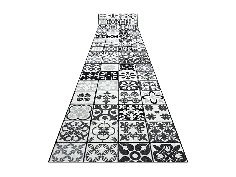 TAPIS DE COULOIR antidérapant AZULEJO PATCHWORK, CARREAUX DE LISBONNE 67x1100 cm