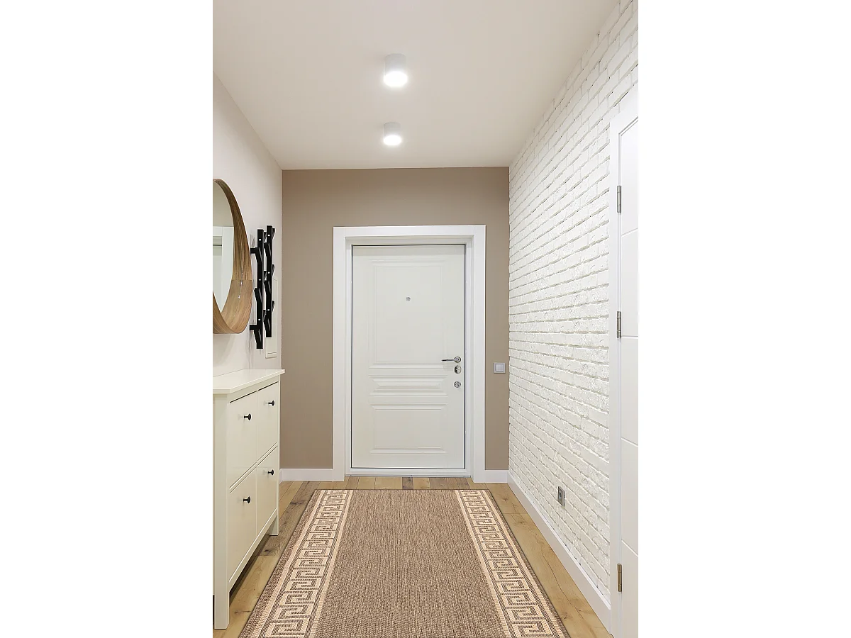 TAPIS DE COULOIR SIZAL FLOORLUX modèle 20014 café / mais 70x500 cm