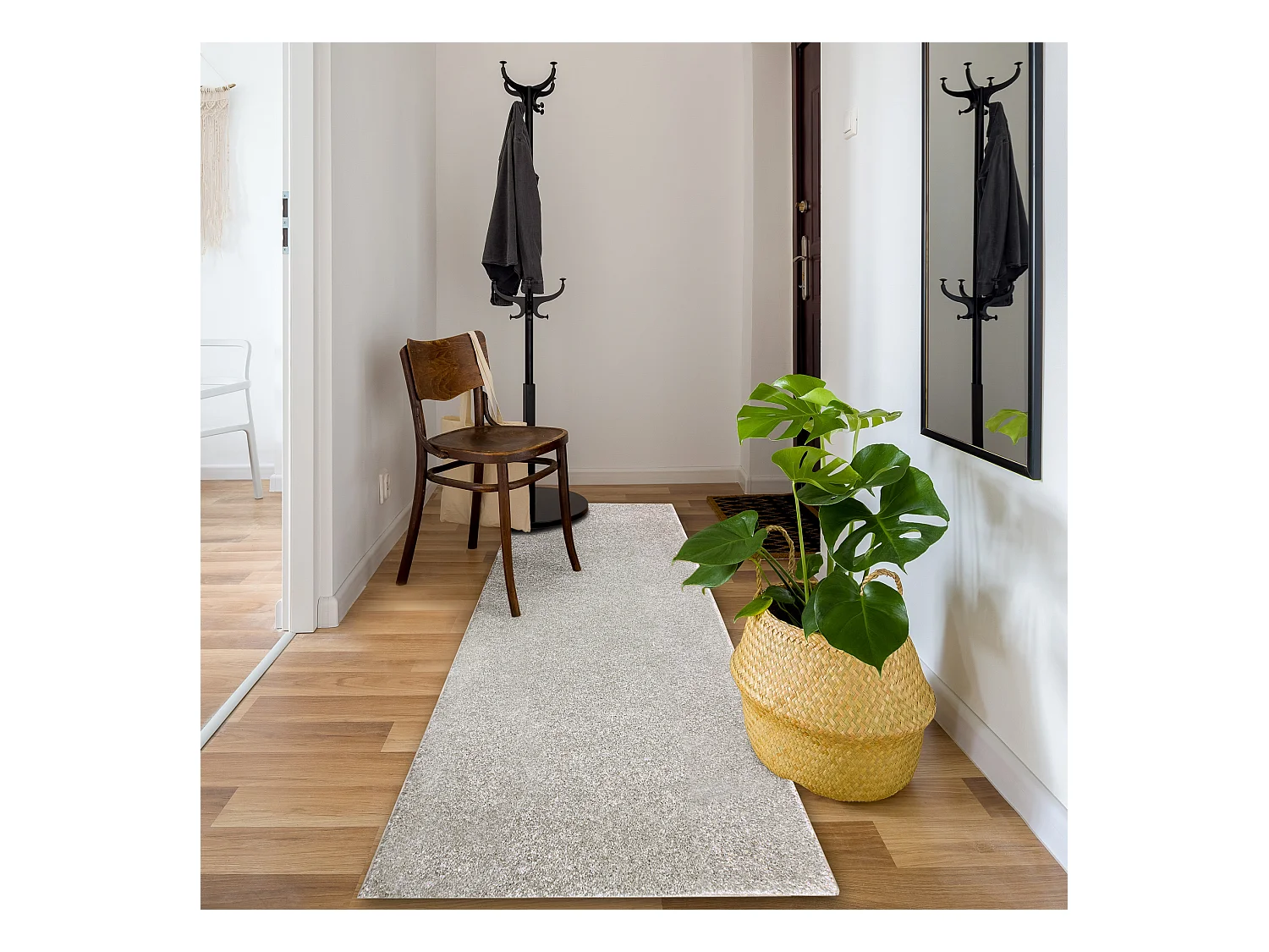 Vloerbedekking SANTA FE crème 03, glad, uniform, enkele kleur 70x400 cm