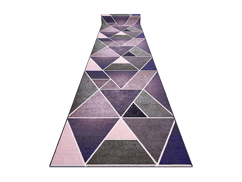 TAPIS DE COULOIR antidérapant TRIANGLES la gomme violet 57x510 cm