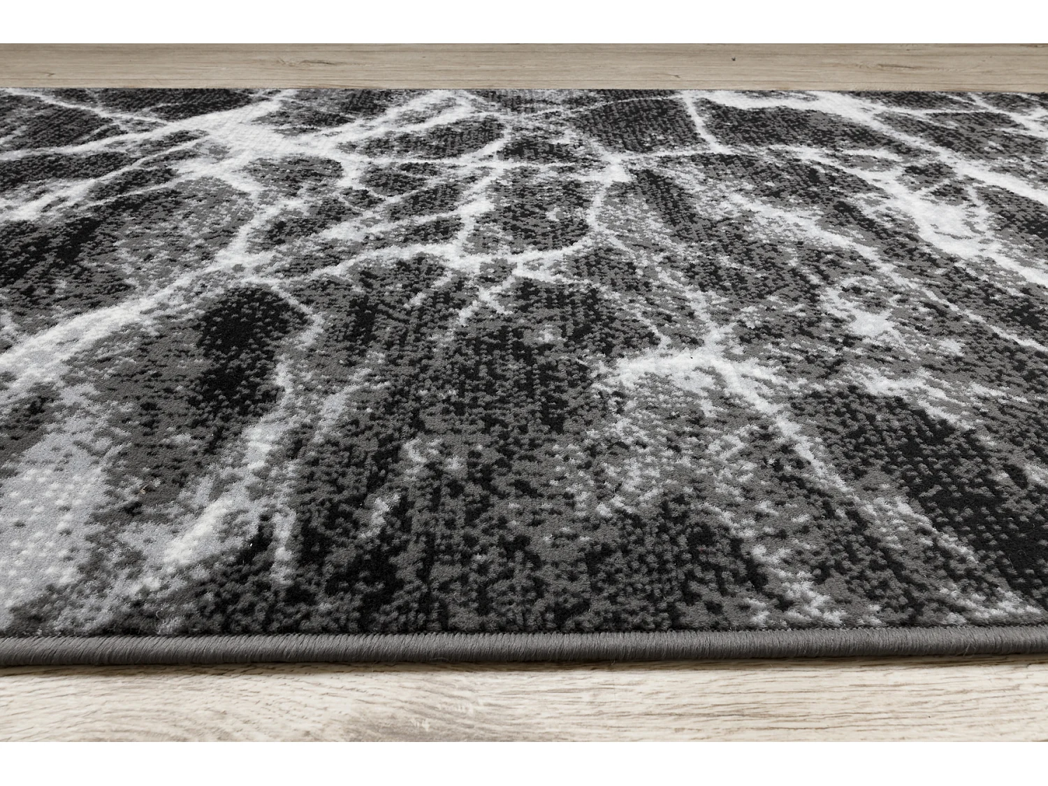 Läufer BCF MORAD Marmur Marmor Anthrazit / schwarz 100x540 cm