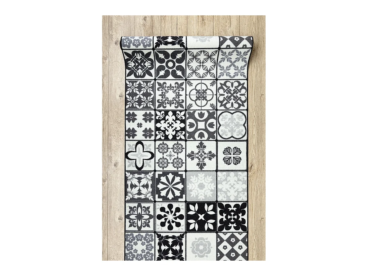 Vloerbekleding met rubber bekleed 80cm AZULEJO PATCHWORK, lissabon teg 80x780 cm