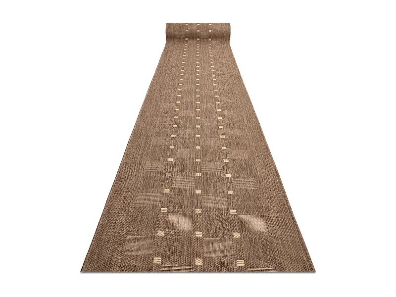 TAPIS DE COULOIR SIZAL FLOORLUX modèle 20079 café / mais 70x690 cm